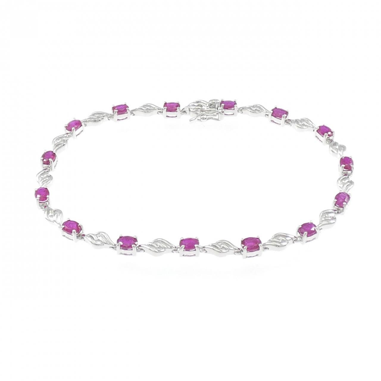 K18WG紅寶石手鏈3.46CT