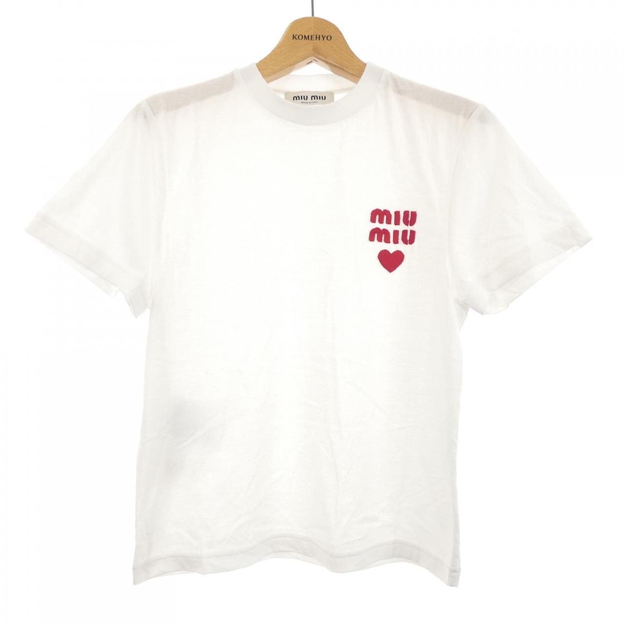ミュウミュウ MIU MIU MIU MIU ロゴ MJN499 SWMO 1277 Tシャツ