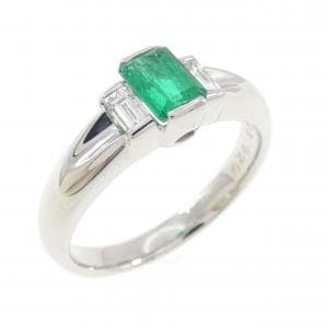 PT900 エメラルド リング 0.48CT