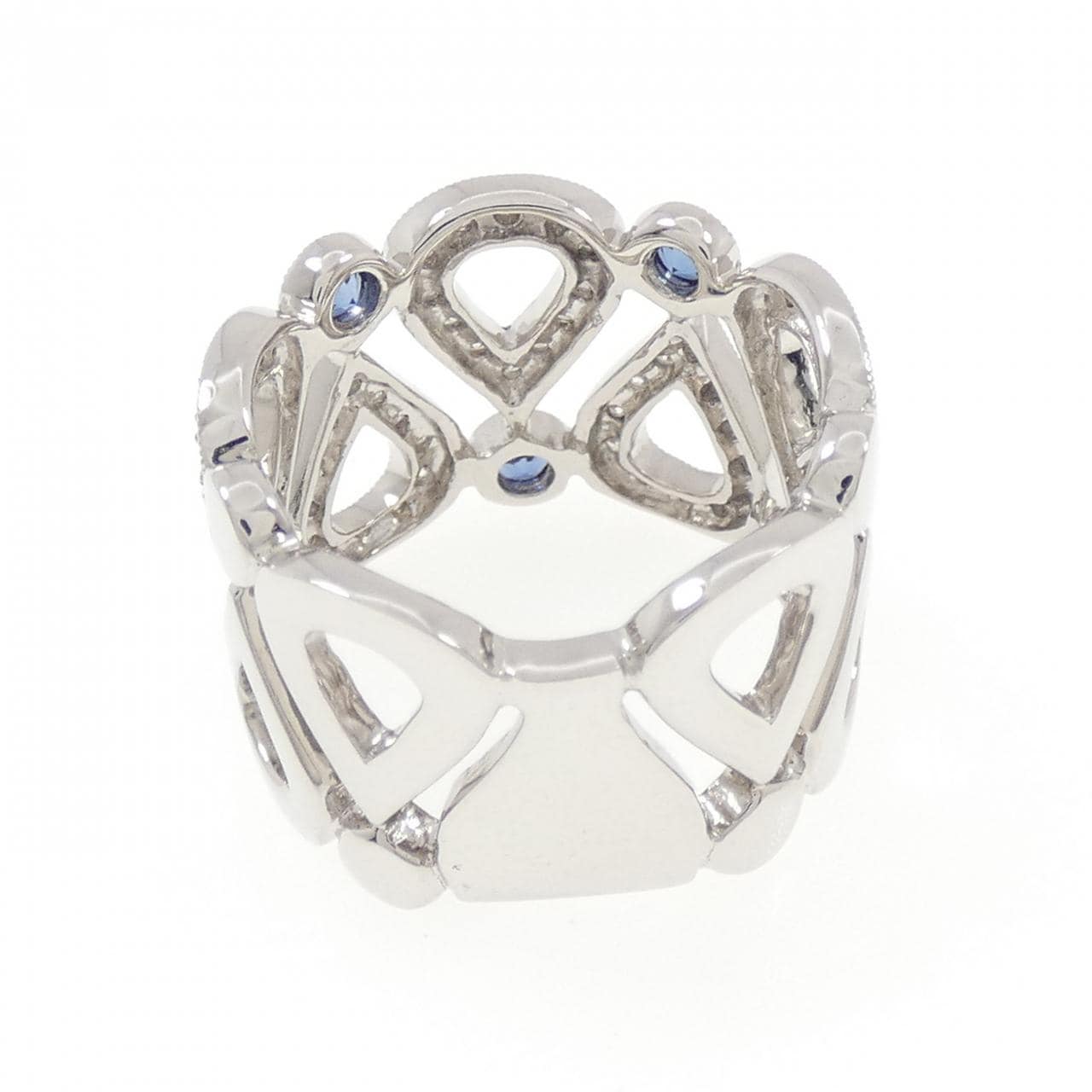 K18WG サファイヤ リング 0.43CT
