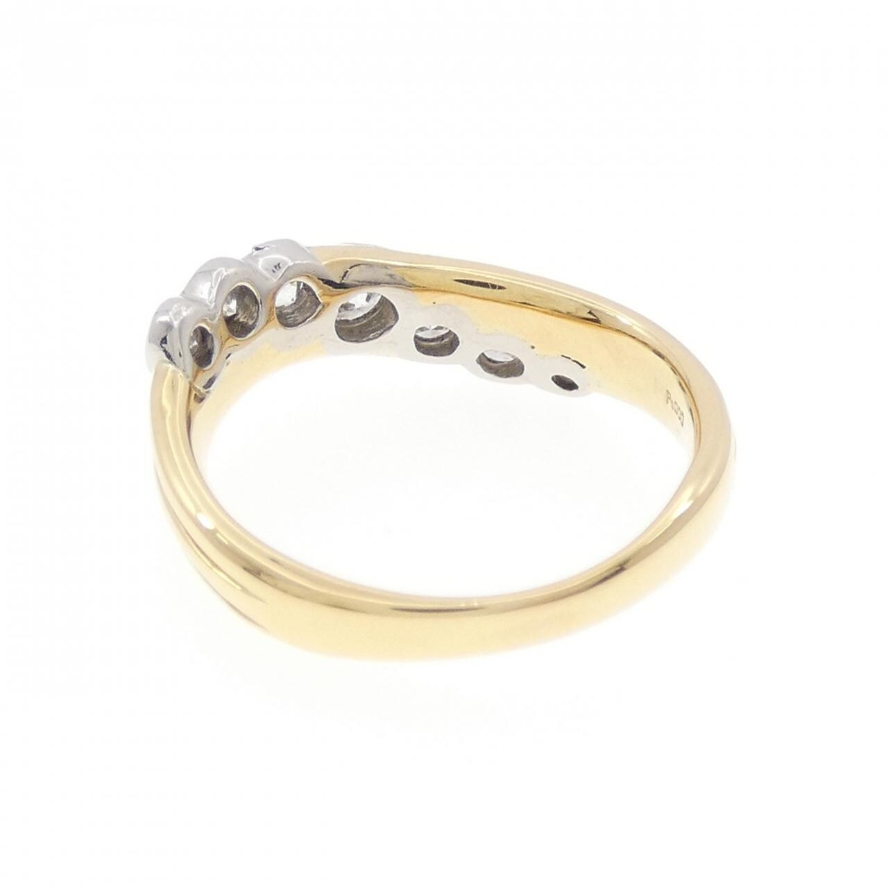 K18YG/PT900 ダイヤモンド リング 0.50CT