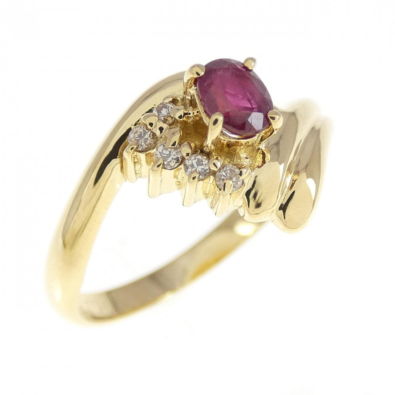 K18YG ルビー リング 0.27CT