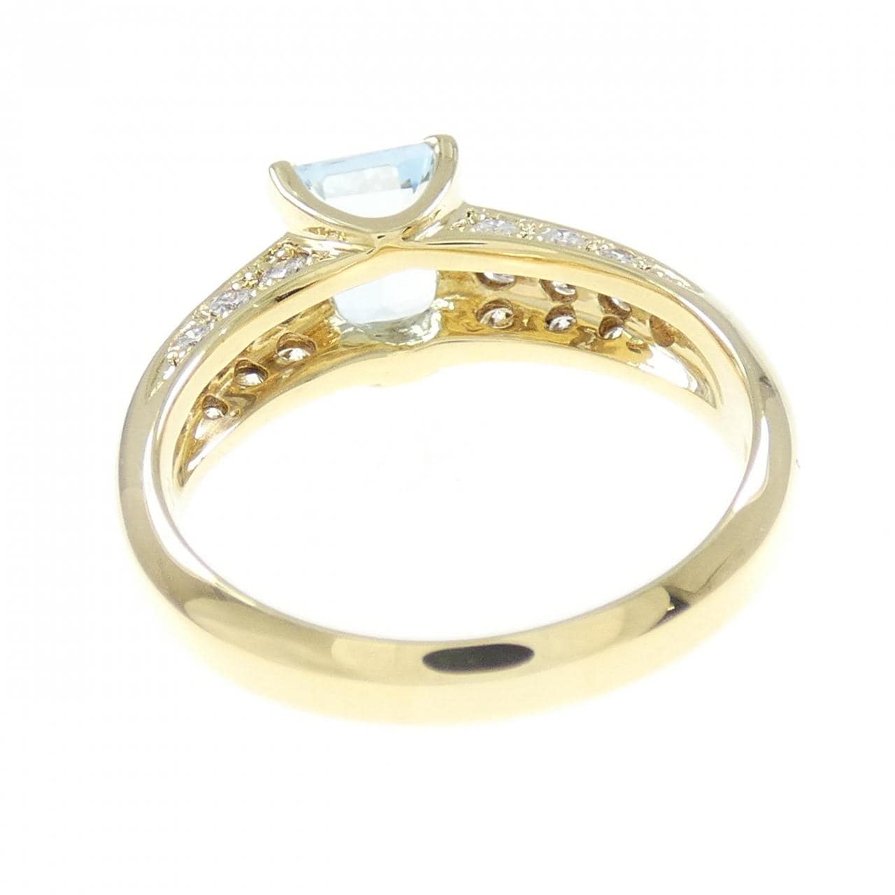 K18YG Aquamarine Ring 0.80CT