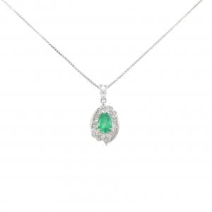 PT900/PT850 エメラルド ネックレス 0.45CT