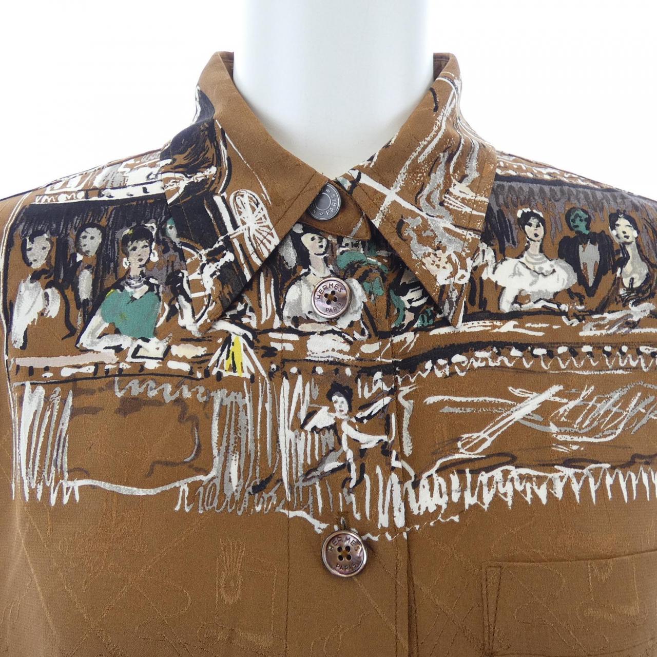 エルメス HERMES sh303. ツイルレーヌ シャツ