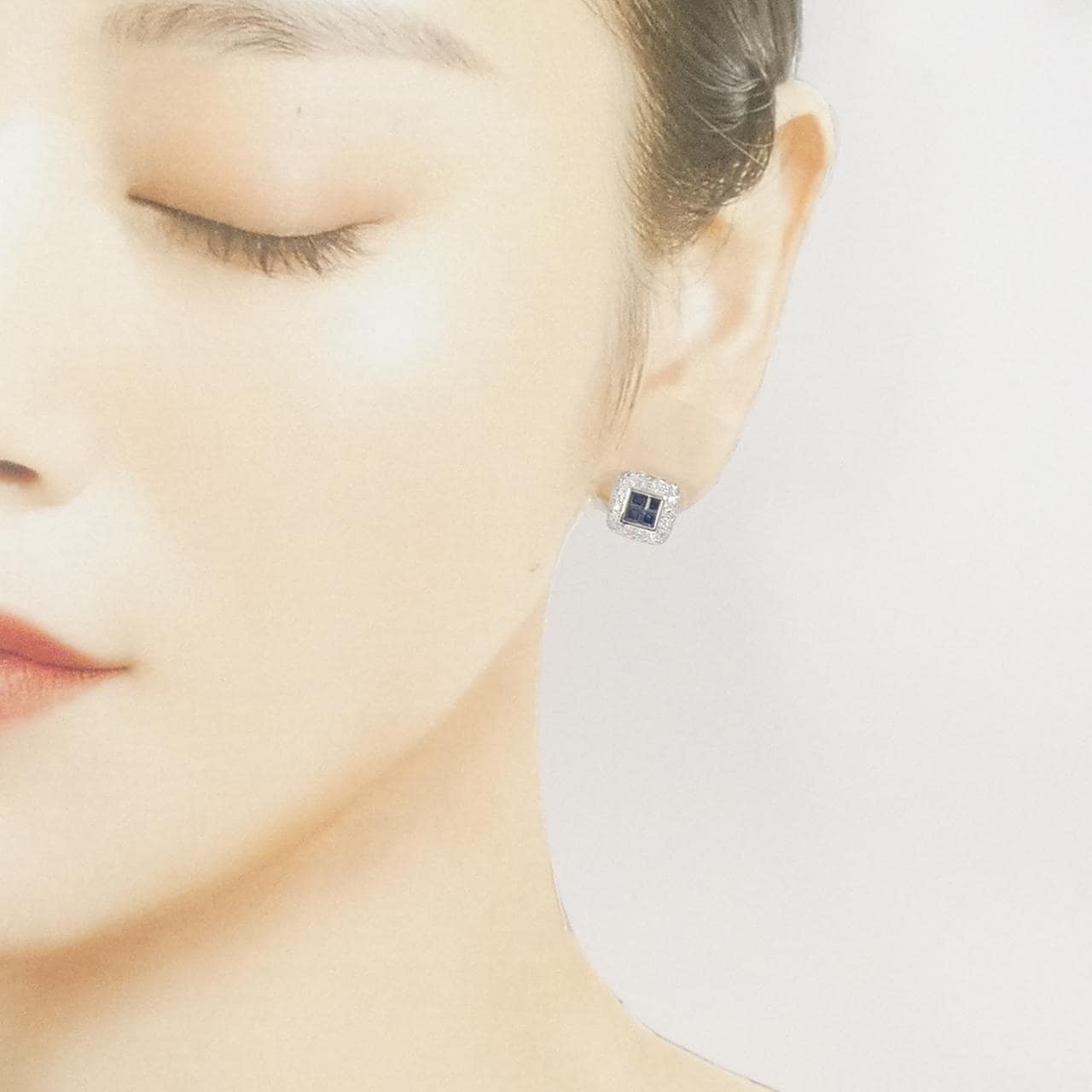 K18WG サファイヤ ピアス