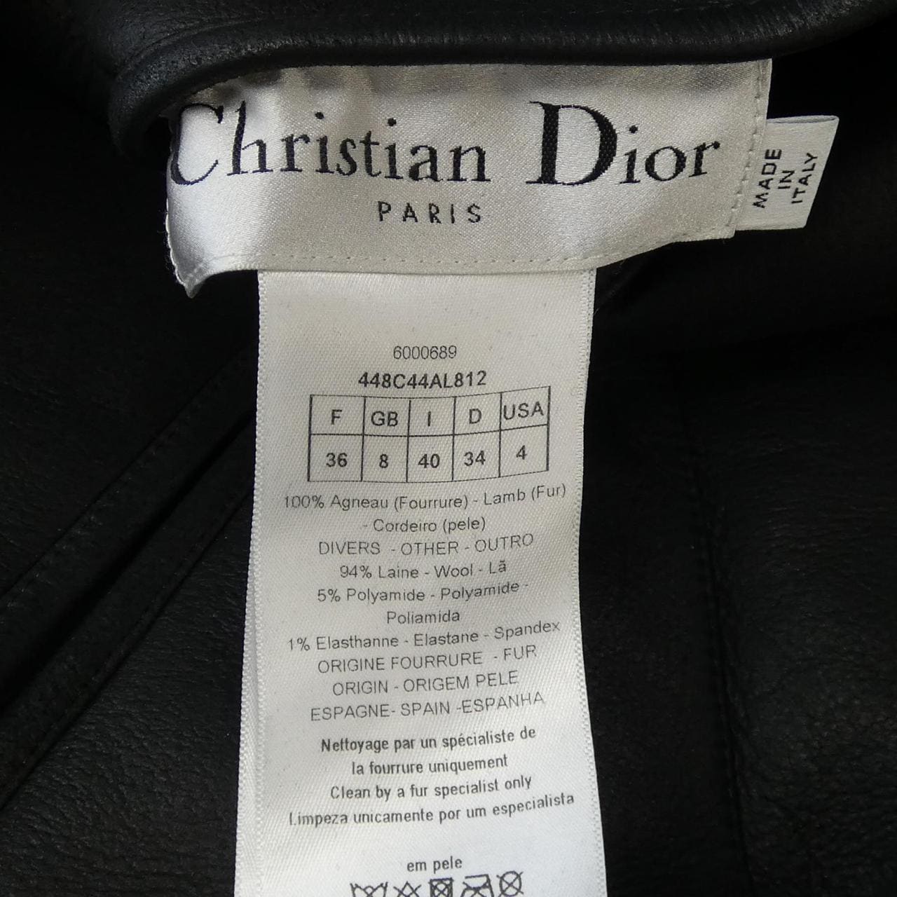 クリスチャンディオール CHRISTIAN DIOR 448C44AL812 レザージャケット