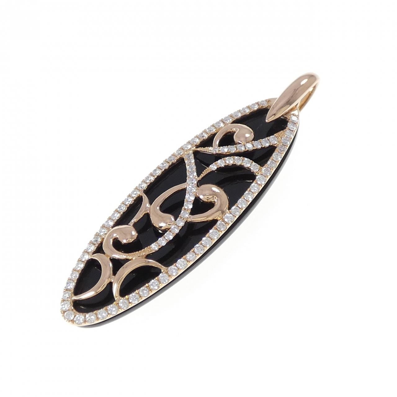 K18PG オニキス ペンダント