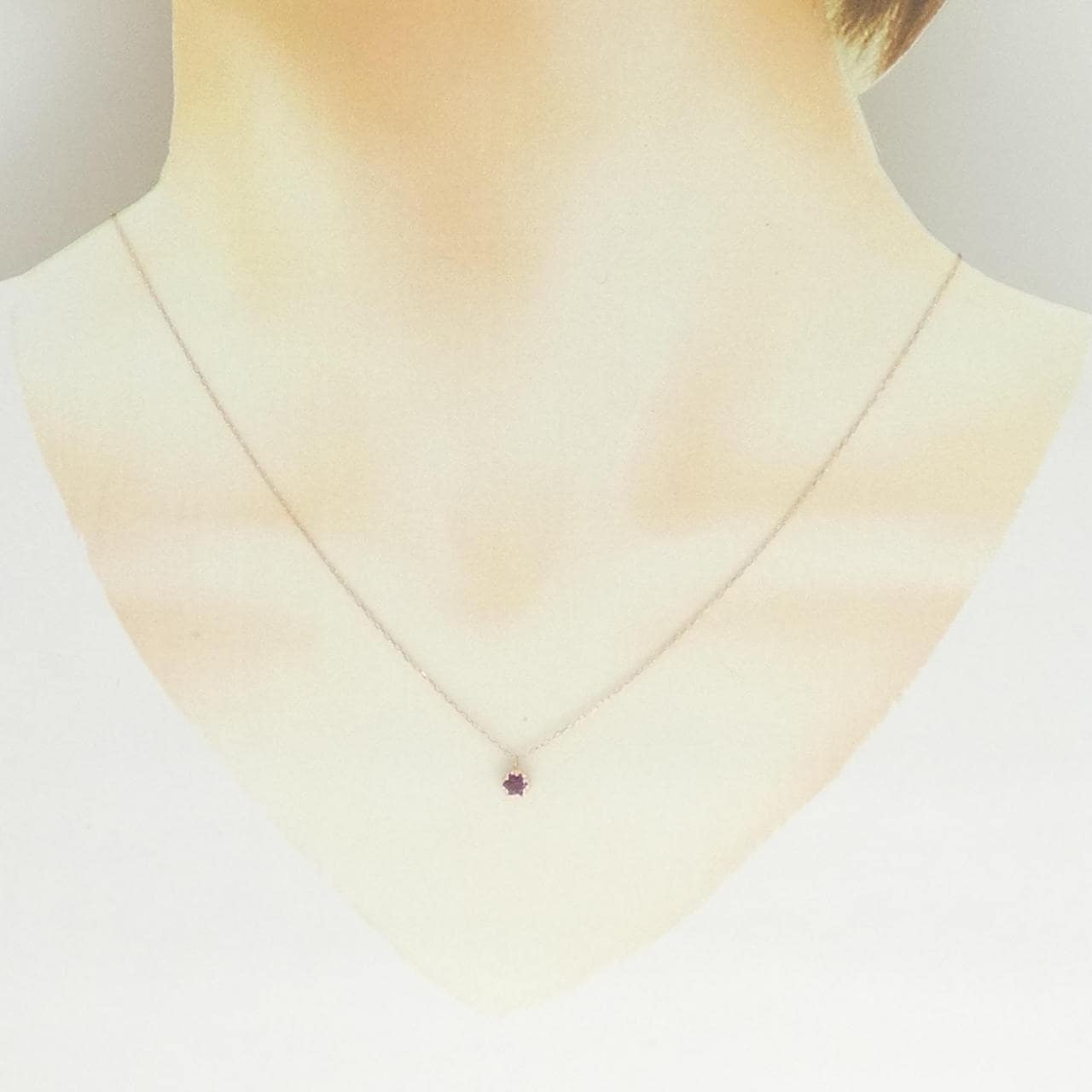 K10PG ガーネット ネックレス