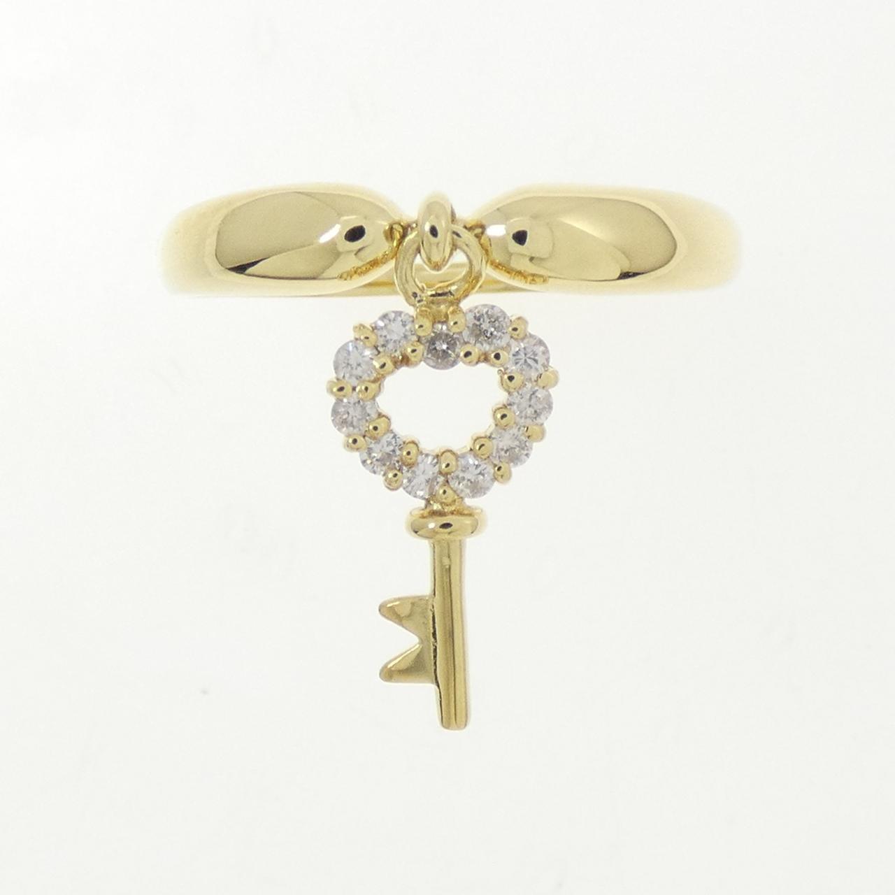 K18YG キー ダイヤモンド リング 0.14CT