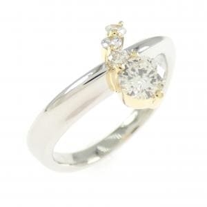 PT900/K18YG ダイヤモンド リング 0.24CT