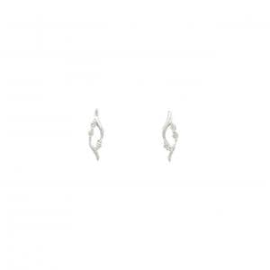 K14WG ダイヤモンド ピアス 0.04CT