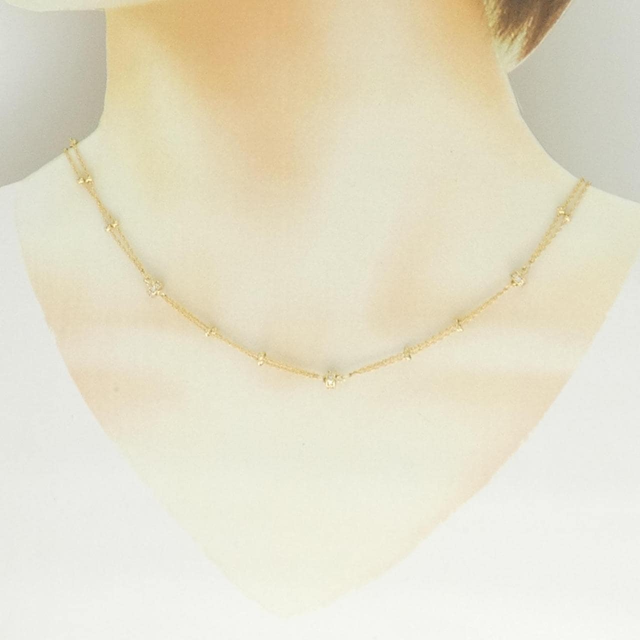 K18YG ダイヤモンド ネックレス 0.23CT
