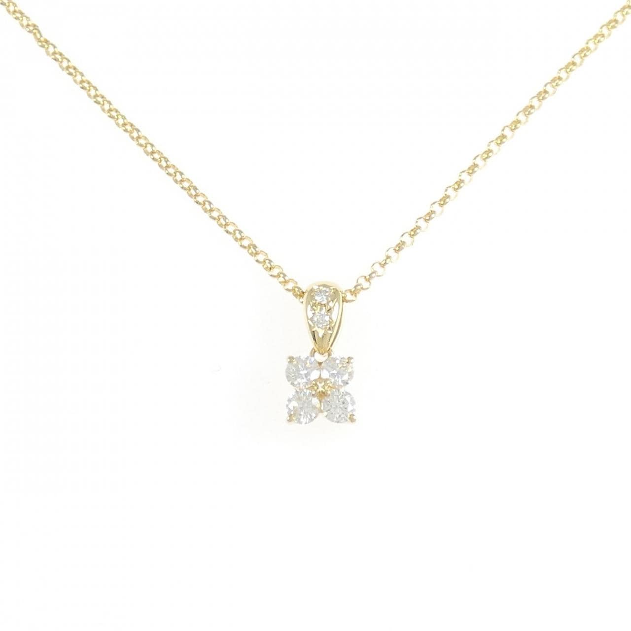 タサキ フラワー ダイヤモンド ネックレス 0.31CT