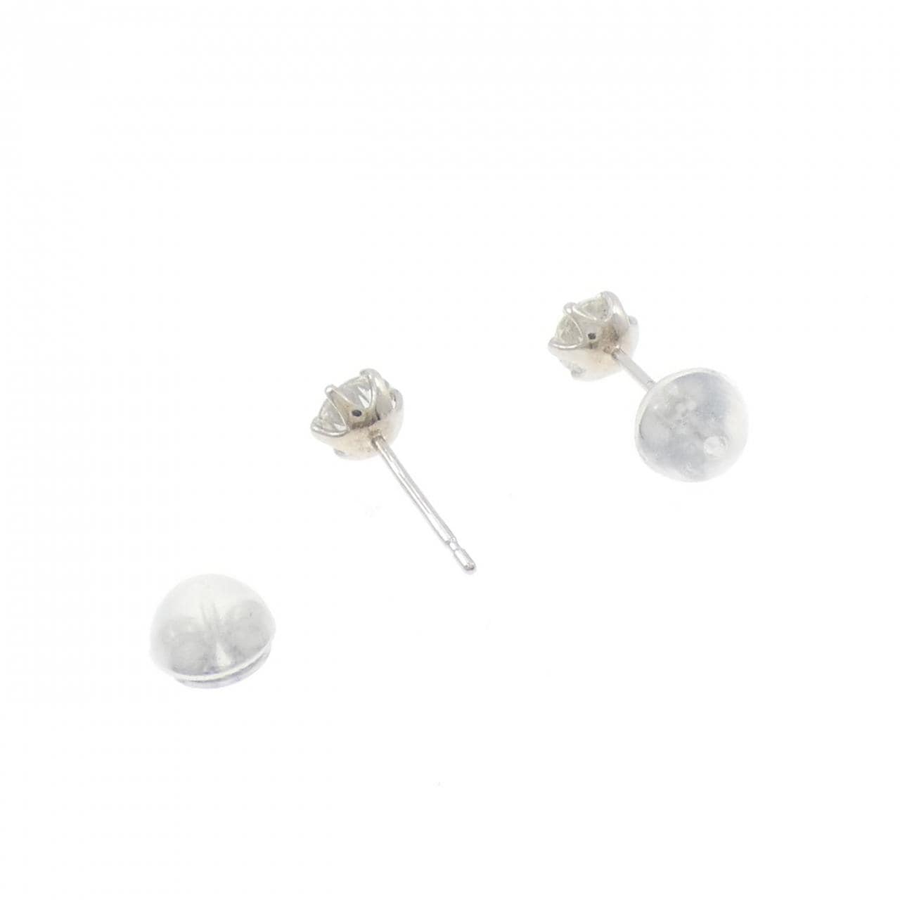 PT900 ソリティア ダイヤモンド ピアス 0.50CT