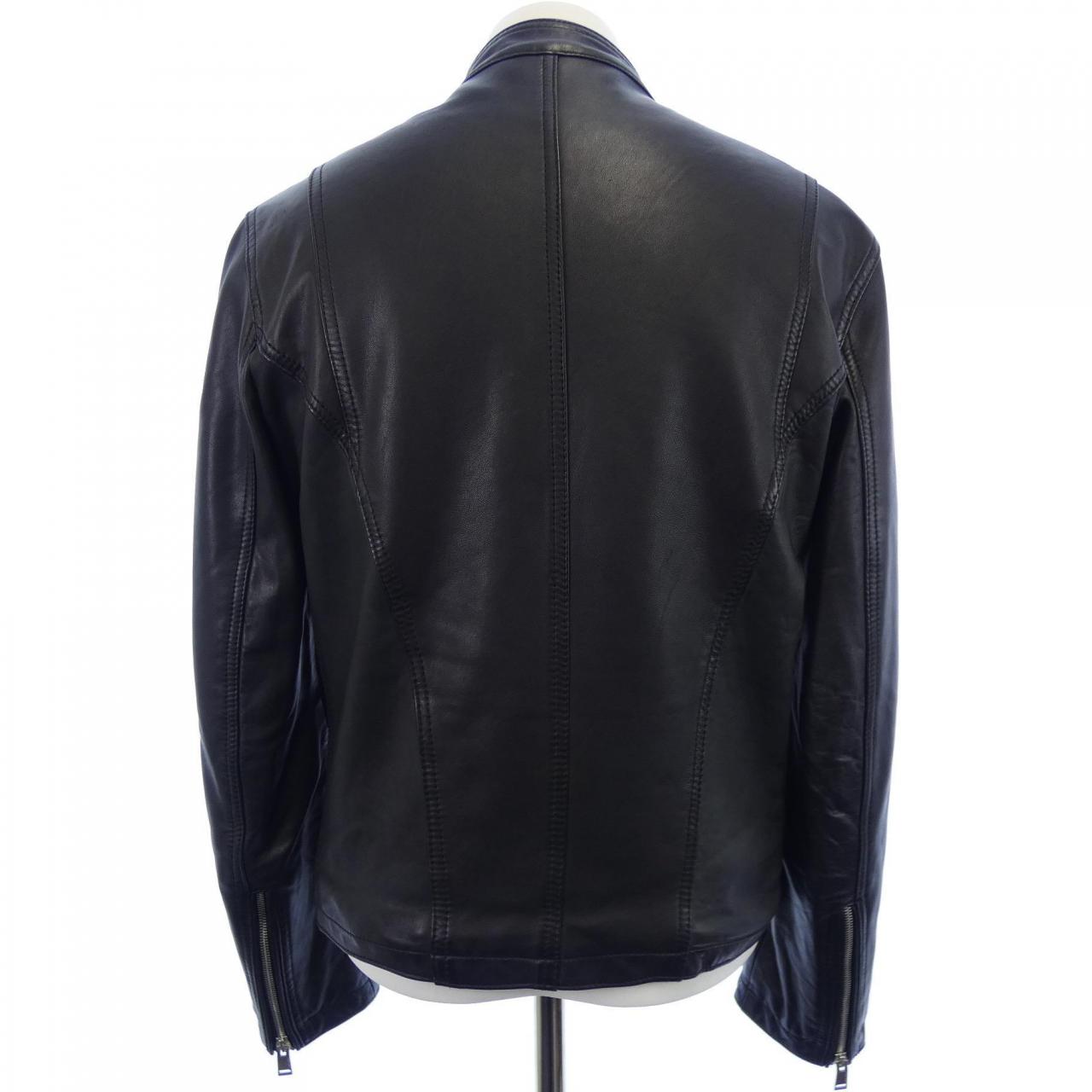 delan レザーライダースジャケット