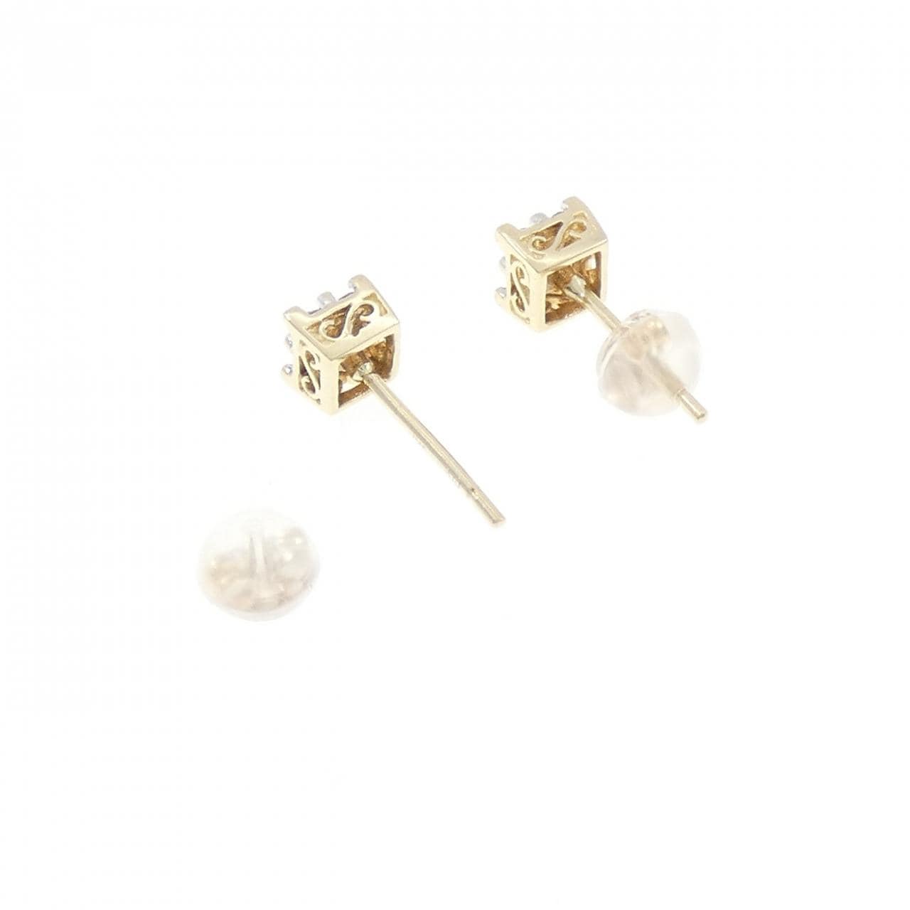 K10YG/K10WG ダイヤモンド ピアス