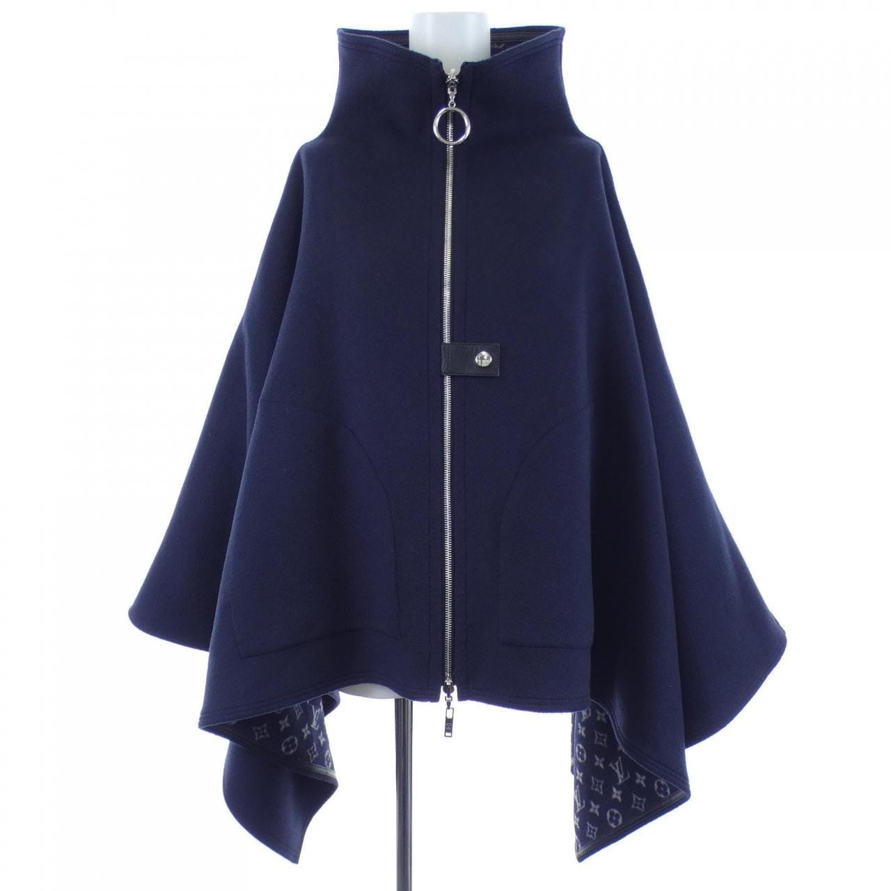 ルイヴィトン LOUIS VUITTON モノグラム インサイド ジップドケープ FFCO05QWE リバーシブル ケープ