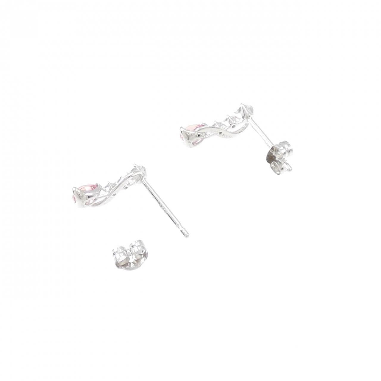 PT Padparadscha Sapphire Earrings 0.462CT