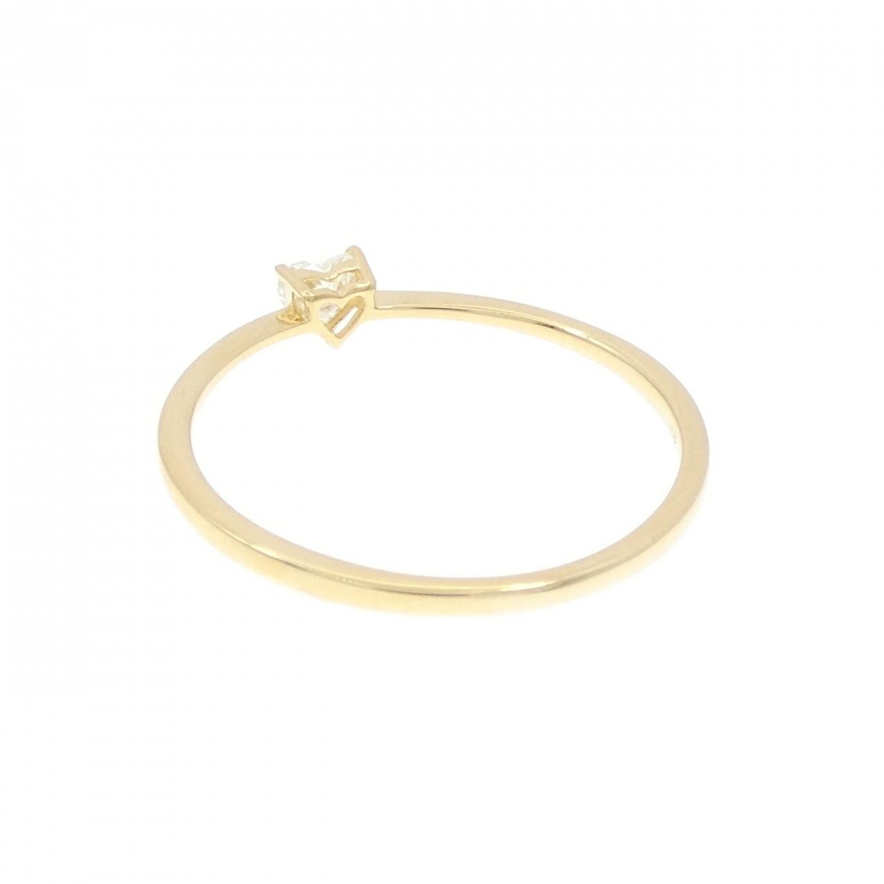 K18YG ハート ダイヤモンド リング 0.10CT