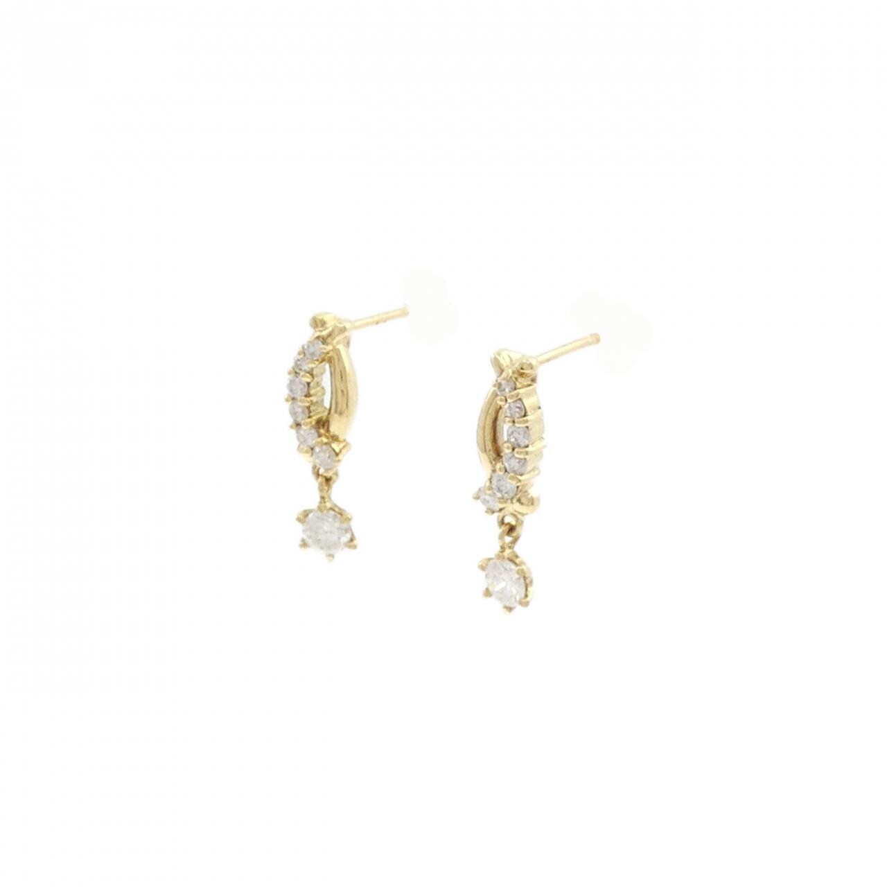 K18YG ダイヤモンド ピアス 0.38CT