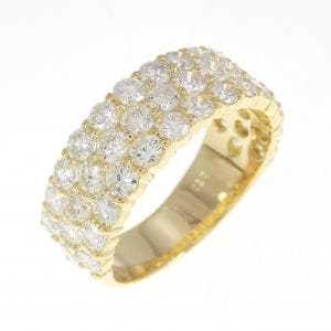 K18YG パヴェ ダイヤモンド リング 2.50CT