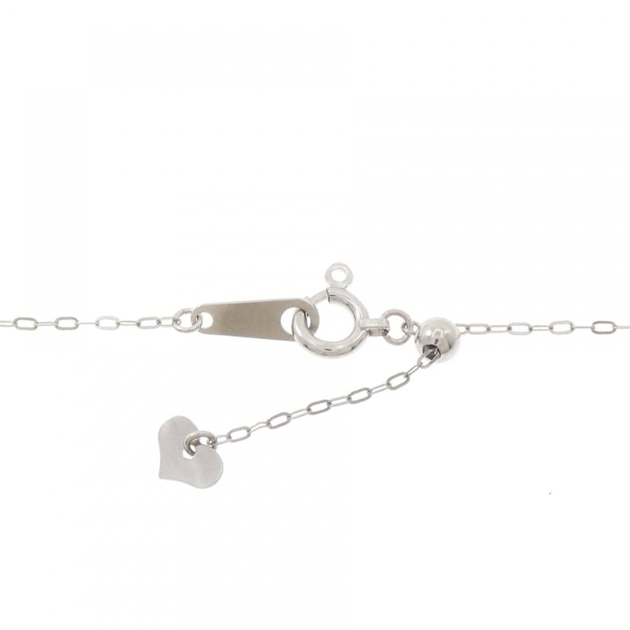 K18WG クロス ダイヤモンド ネックレス 0.20CT