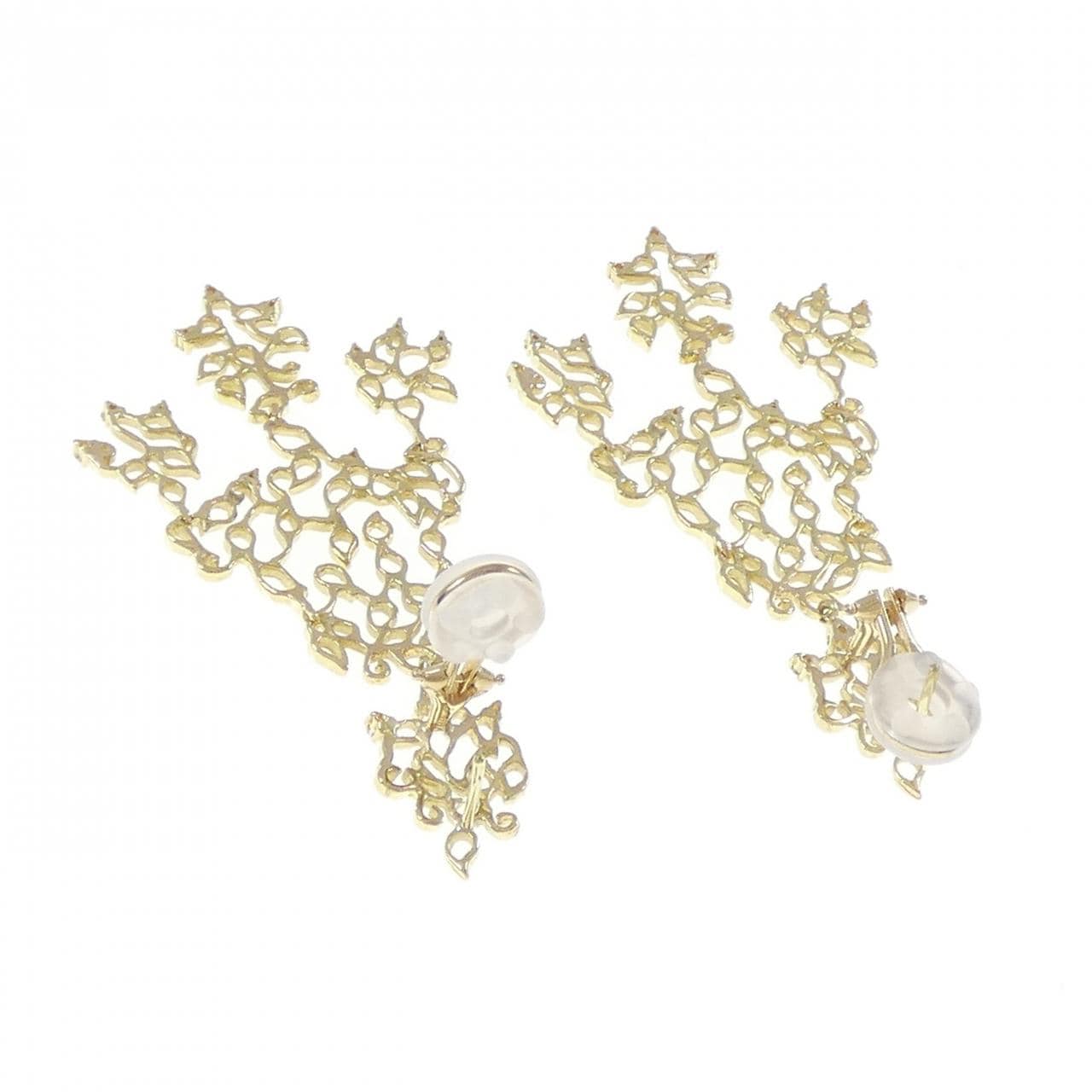 18KYG ダイヤモンド ピアス