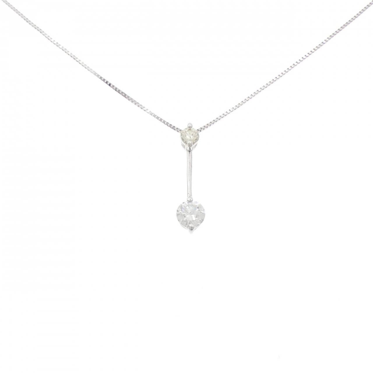 K18WG ダイヤモンド ネックレス 0.32CT