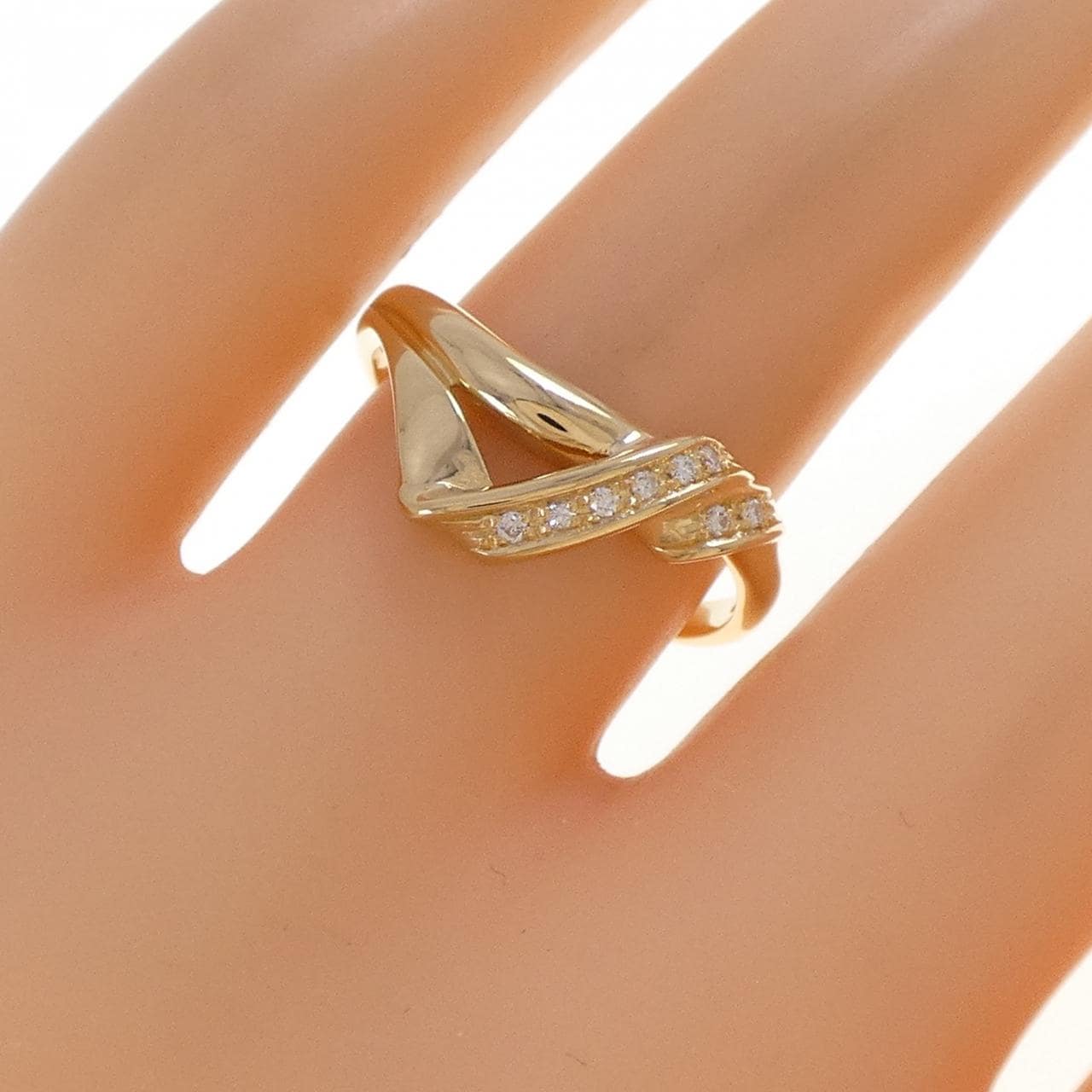 K18YG ダイヤモンド リング 0.05CT