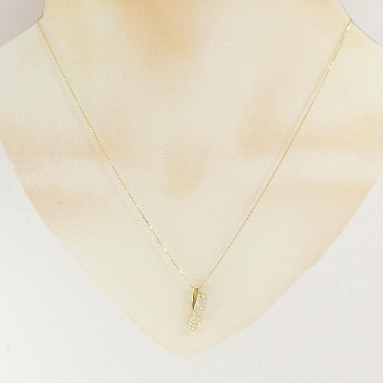 K18YG ダイヤモンド ネックレス 0.19CT