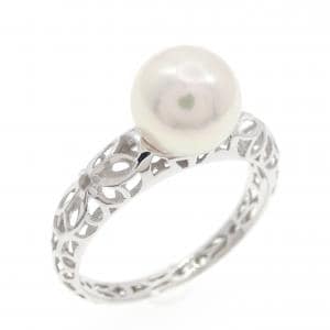 K18WG アコヤパール リング 8mm