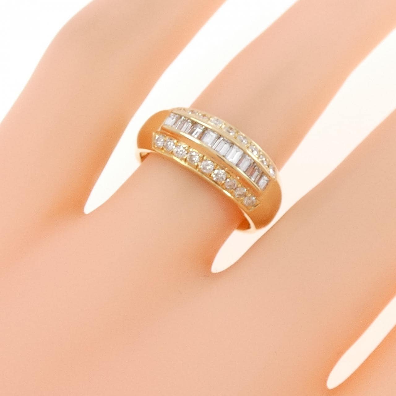 K18YG ダイヤモンド リング 0.62CT