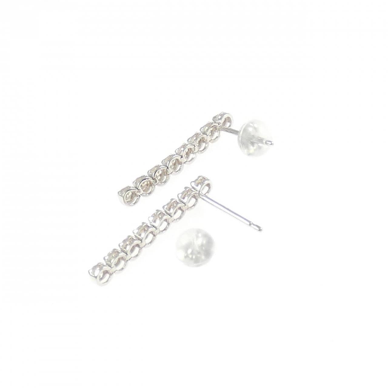 750WG/K18WG ダイヤモンド ピアス 0.50CT