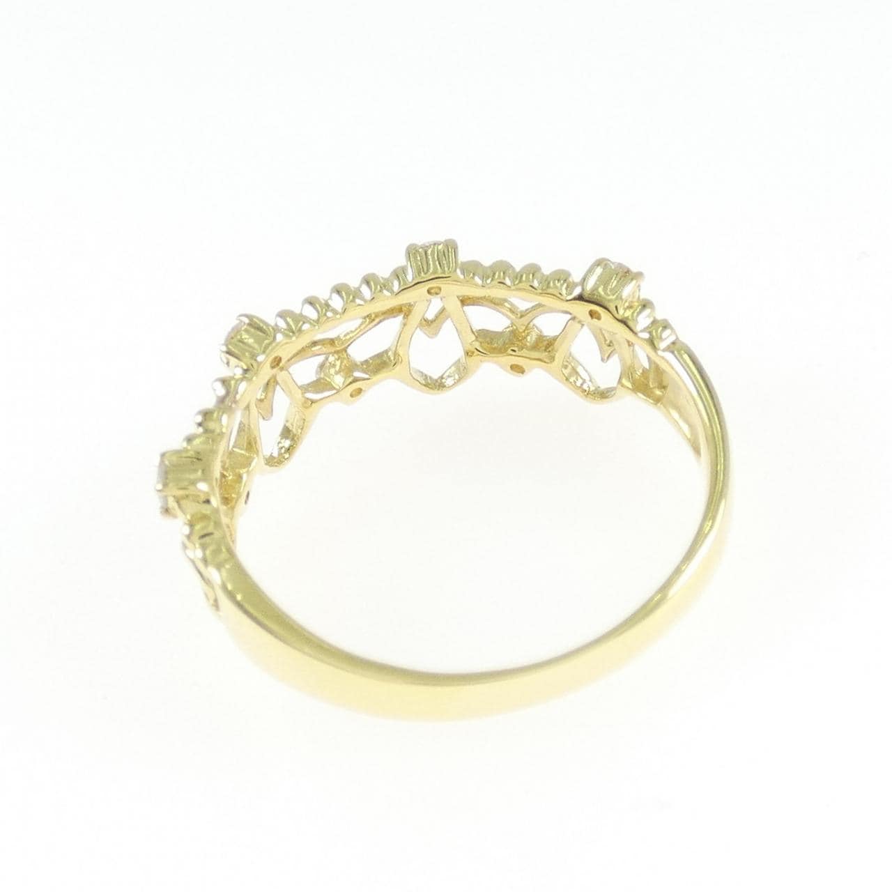 K18YG ティアラ ダイヤモンド リング 0.11CT