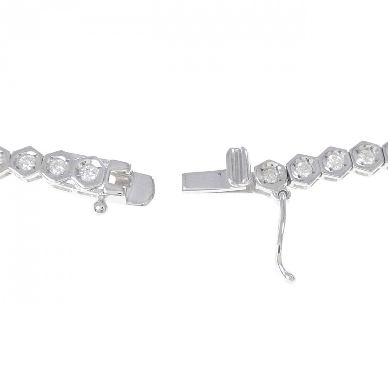 K18WG ダイヤモンド ネックレス 3.00CT