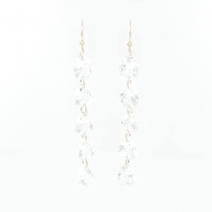 [BRAND NEW] K10YG white Topaz earrings