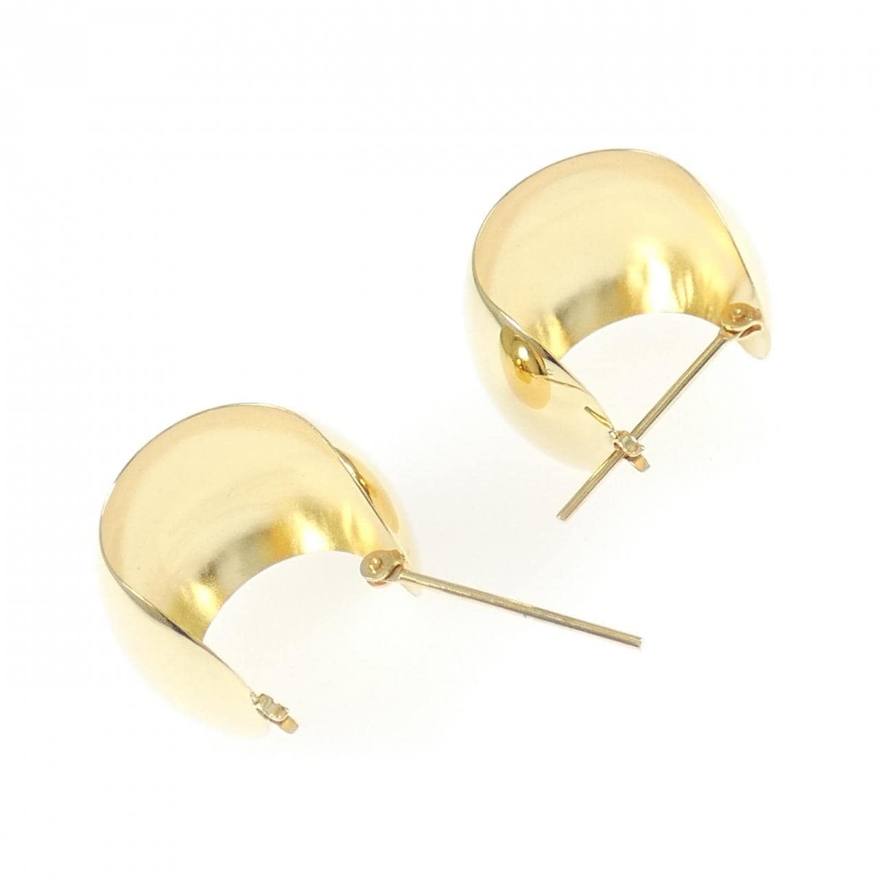 [新品] K18YG 圈形耳环