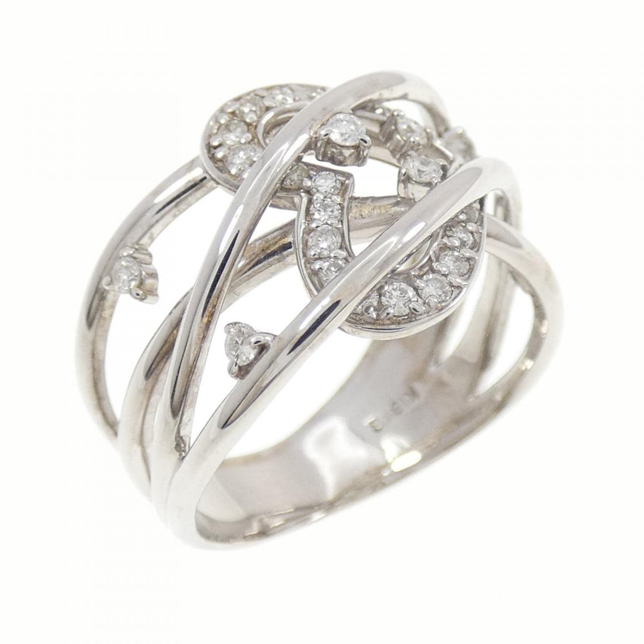K18WG ハート ダイヤモンド リング 0.30CT