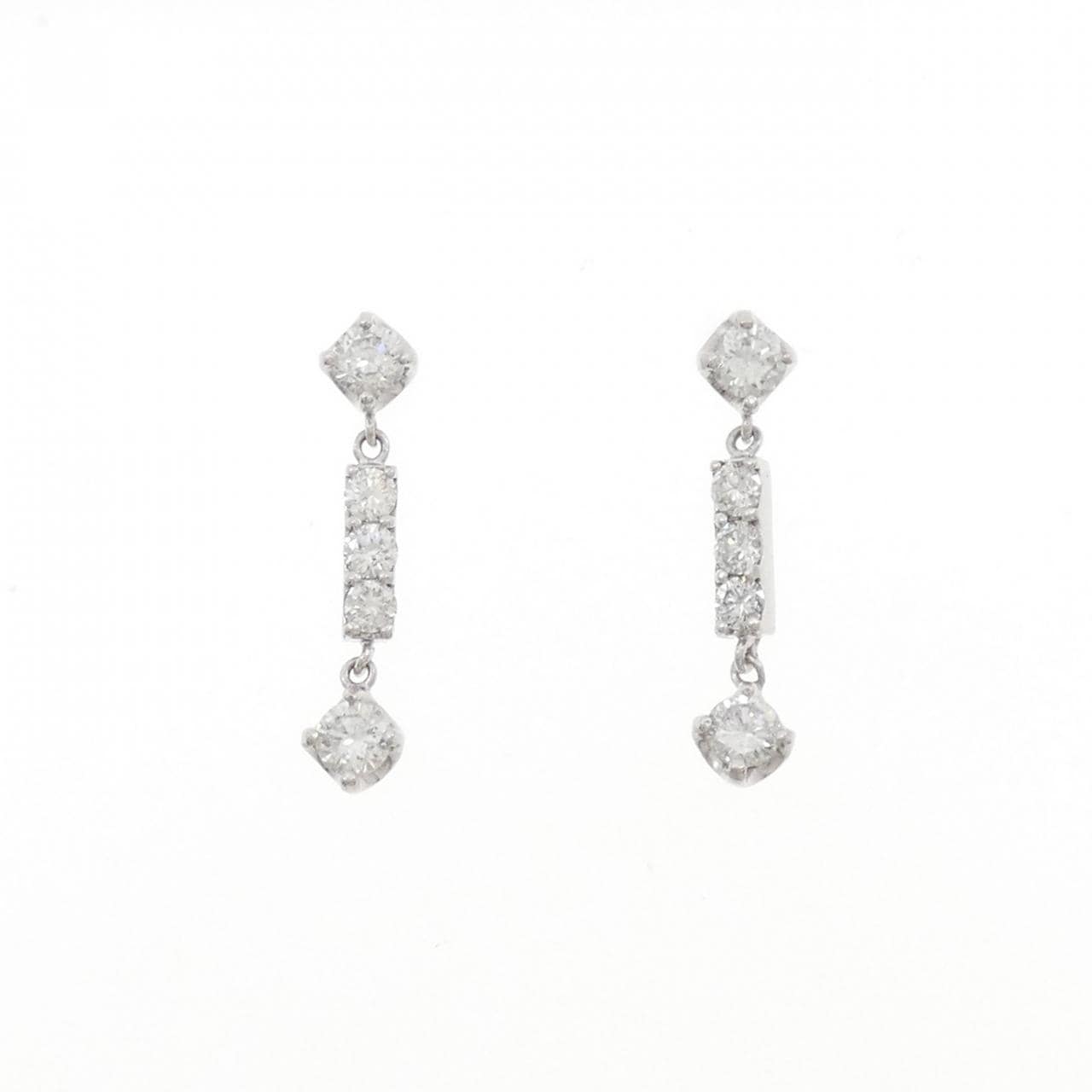 K18WG ダイヤモンド ピアス 0.60CT