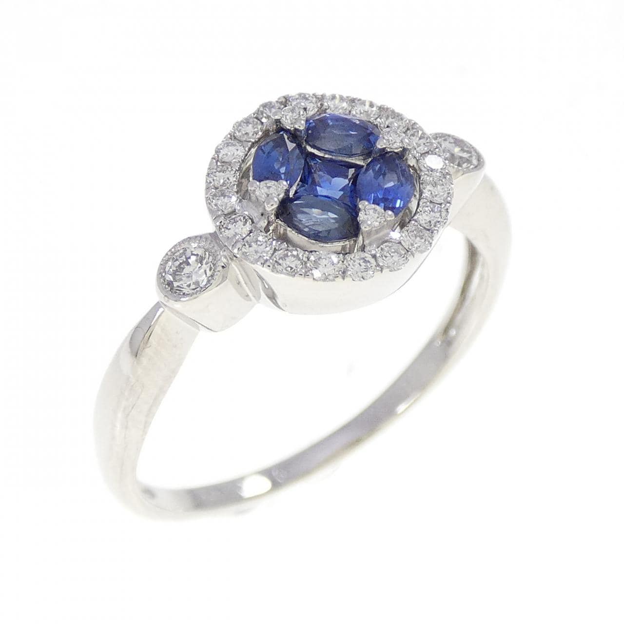 K18WG サファイヤ リング 0.50CT