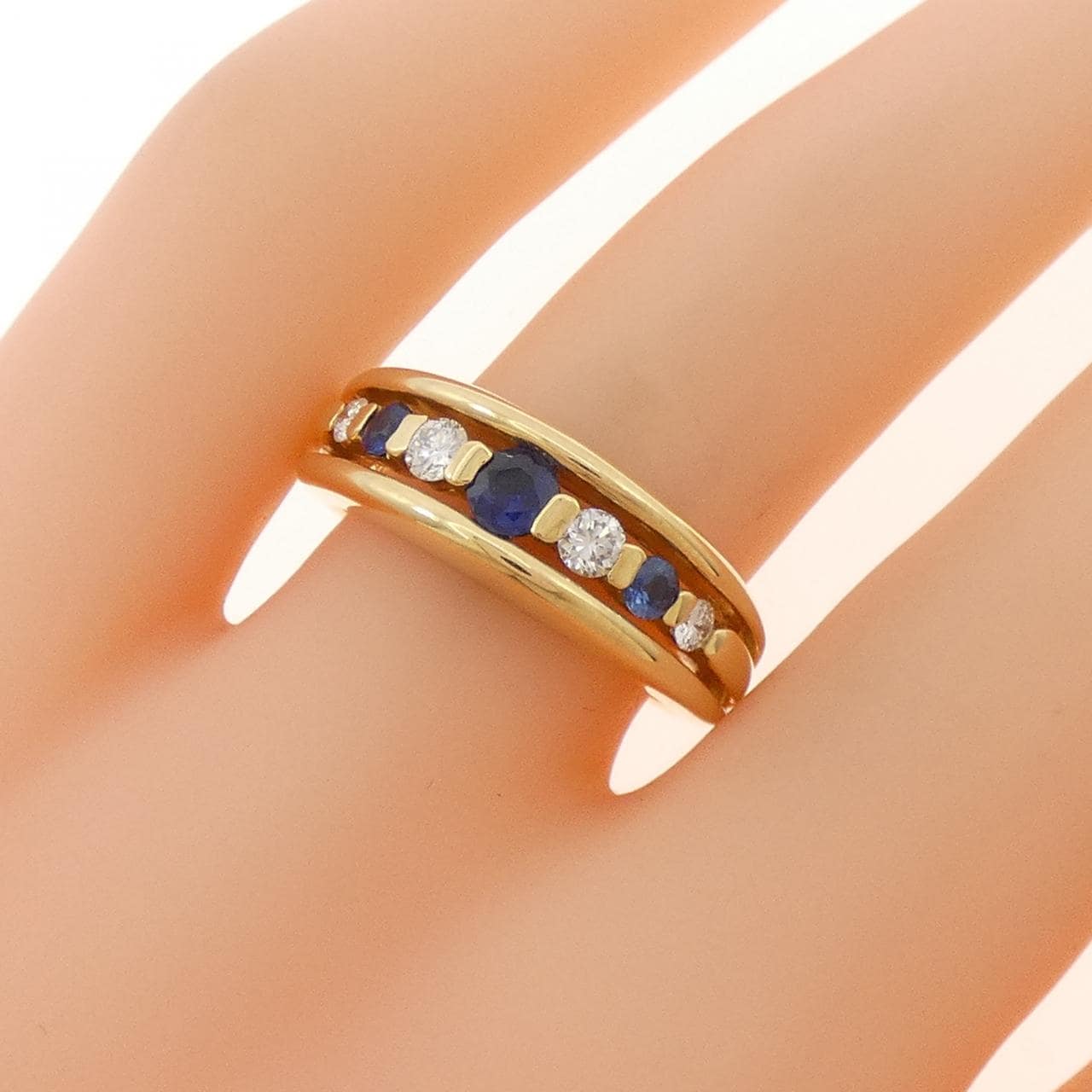 K18YG サファイヤ リング 0.41CT