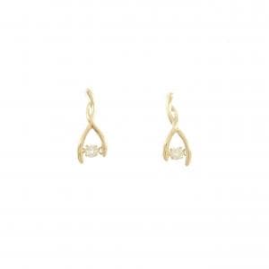 K18YG ダイヤモンド ピアス 0.10CT