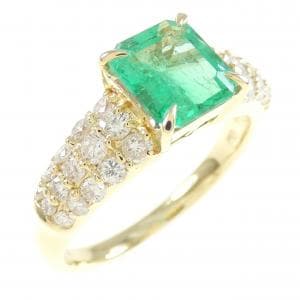 K18YG エメラルド リング 1.36CT