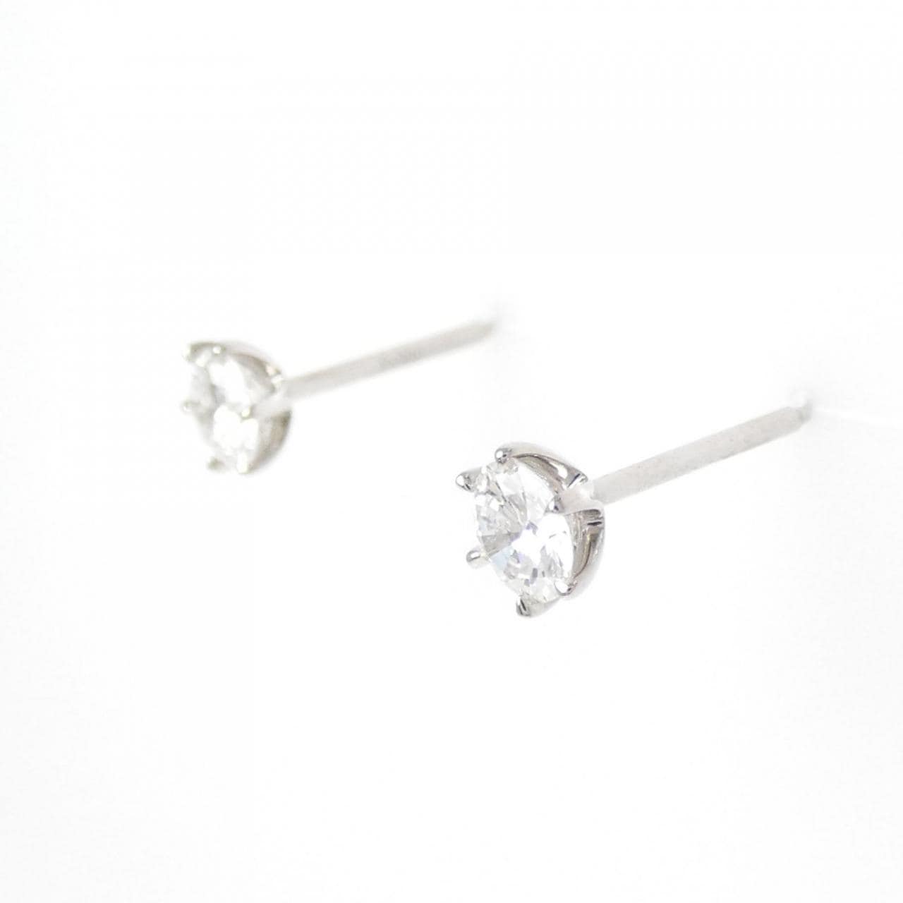 【リメイク】PT900/ST ダイヤモンド ピアス 0.203CT 0.221CT E VS1 VG-GOOD