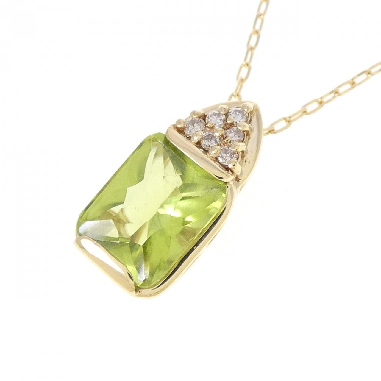 K18YG ペリドット ネックレス 1.98CT