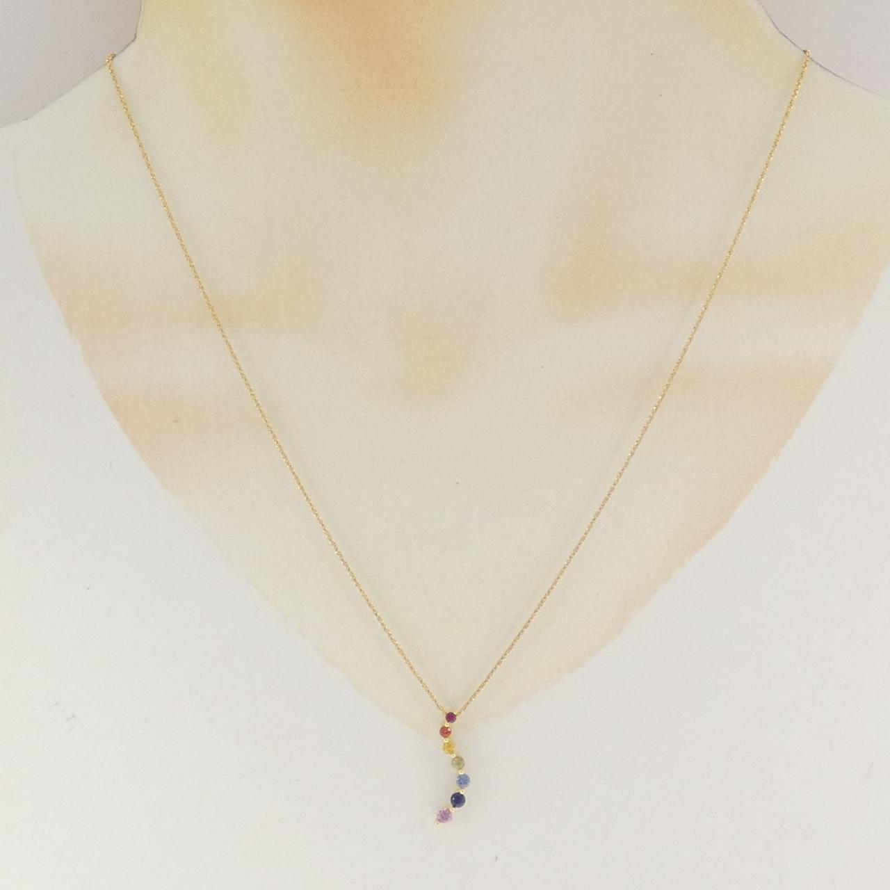 K18YG サファイヤ ネックレス 0.46CT