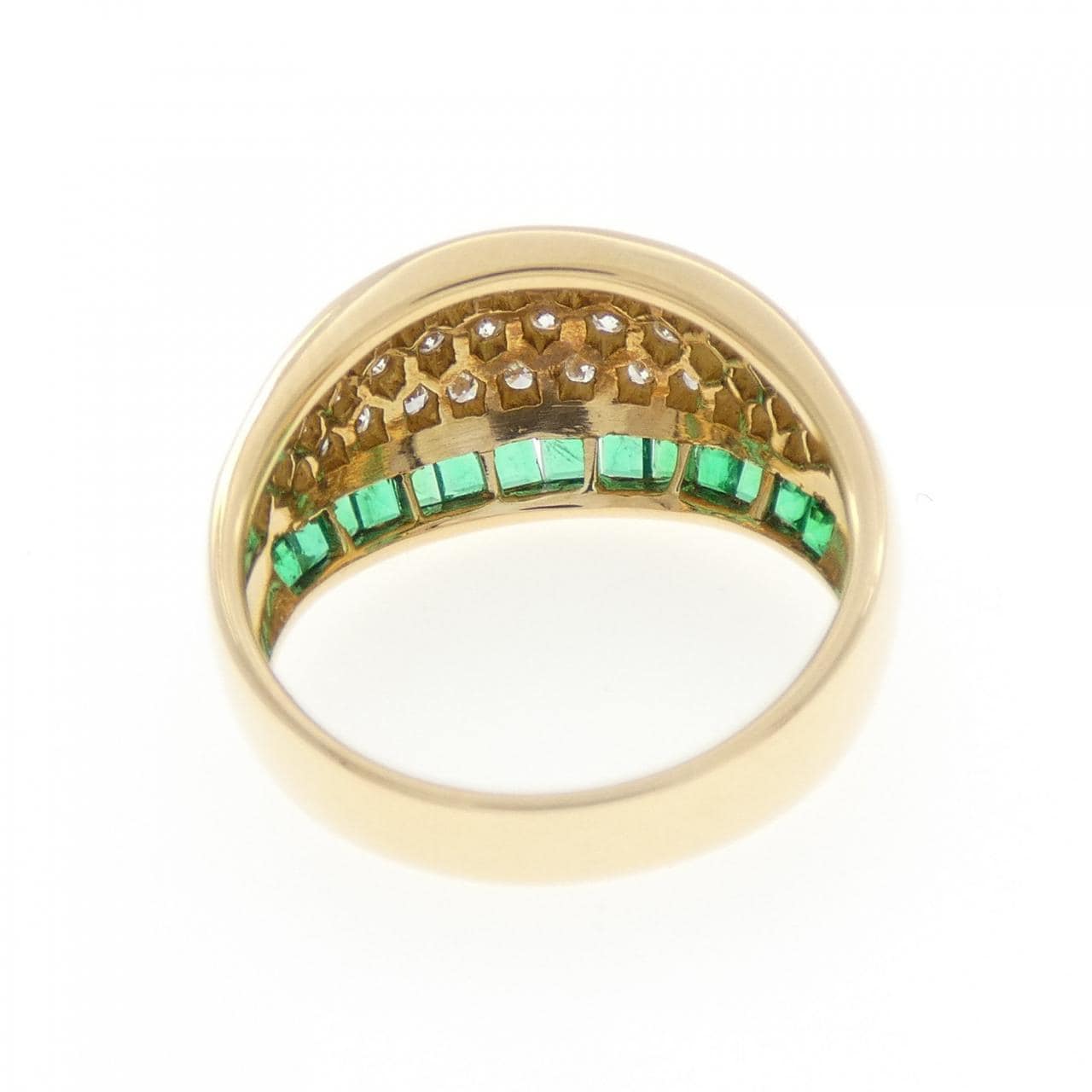 18KYG エメラルド リング 0.86CT