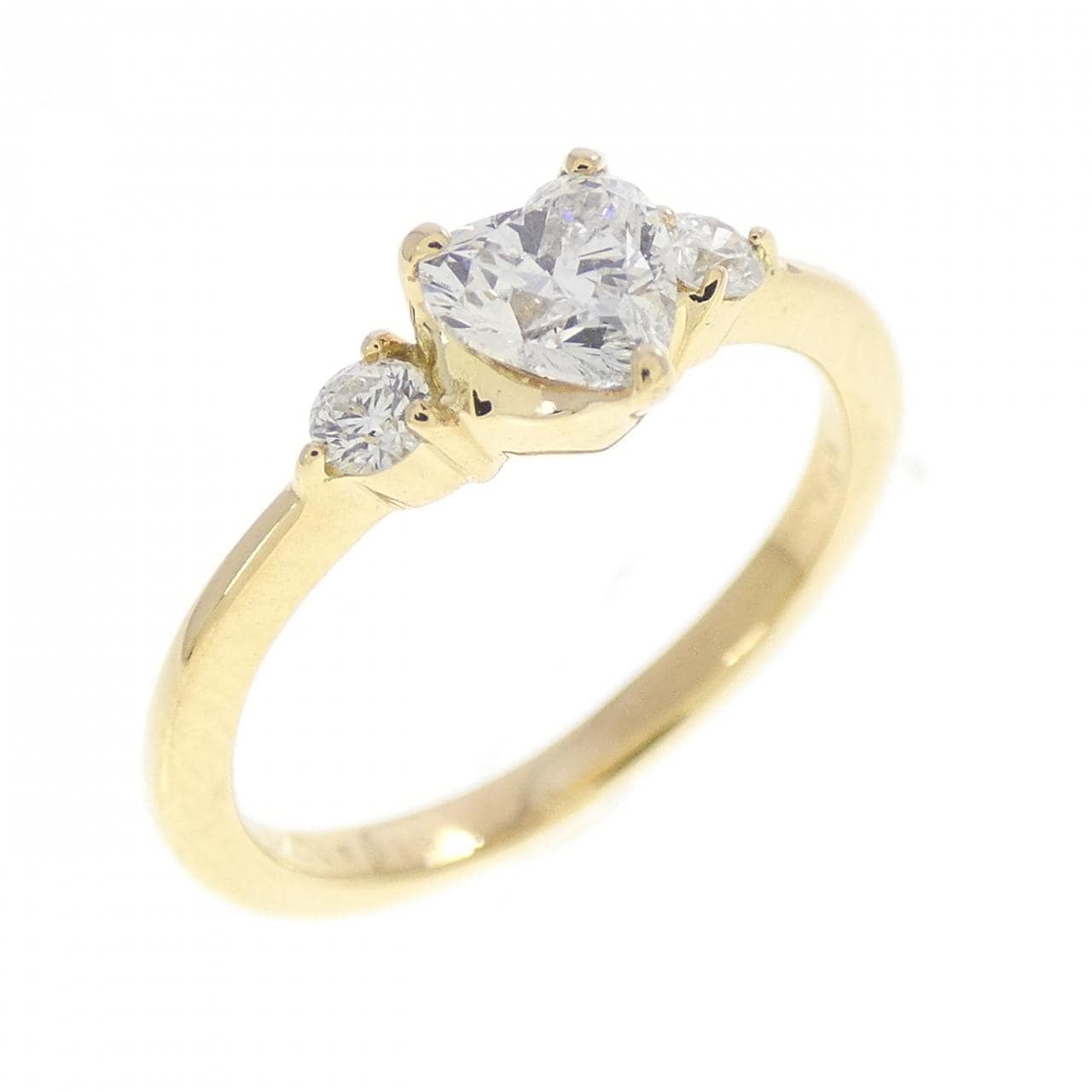 K18YG ハート ダイヤモンド リング 0.328CT
