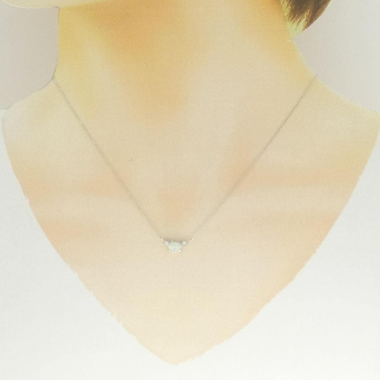 750WG/K10WG オパール ネックレス